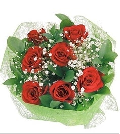 7 adet k�rm�z� g�lden buket tanzim Ankara cicek , cicekci 