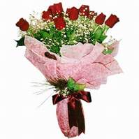 Ankara Bat�kent ostim �i�ek sipari�i firma �r�n�m�z 9 adet canl� kanl� k�rm�z� g�l